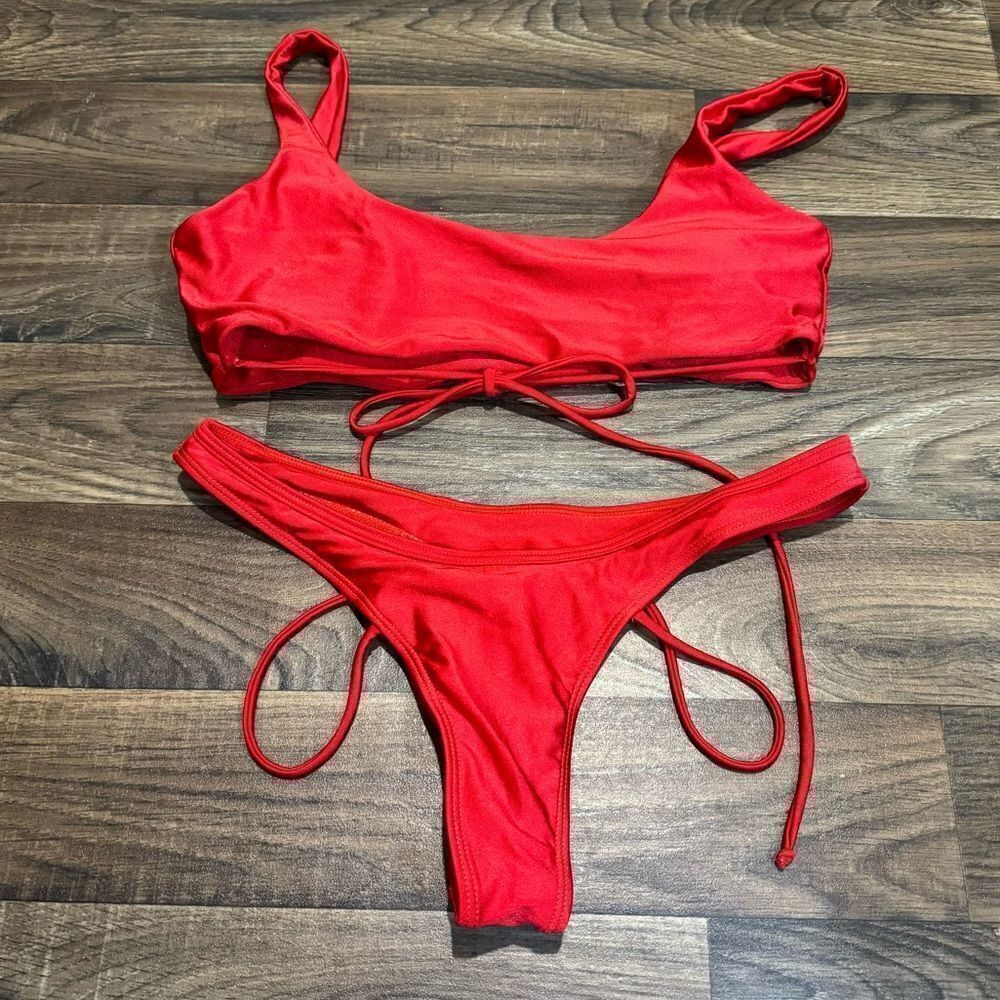 Strappy Red Bikini